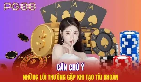 Cần chú ý những lỗi thường gặp khi tạo tài khoản